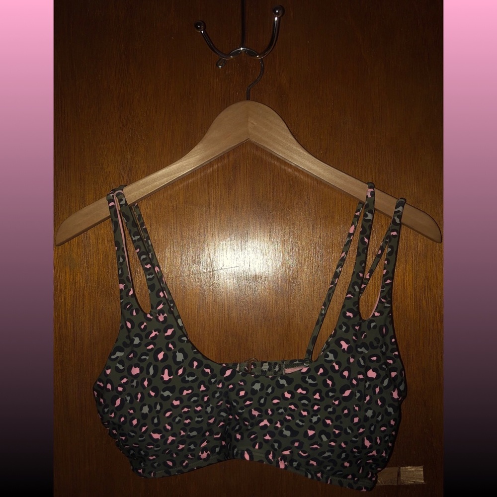 Pink camo bikini top